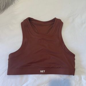 SET ACTIVE SPORTBODY™ MINI HIGH NECK BRA - CHESTNUT